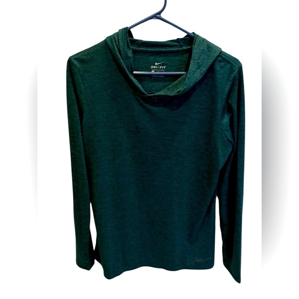 Nike Legend Dri-fit Training Hooded Hoodie Heather Green Women’s Size Medium